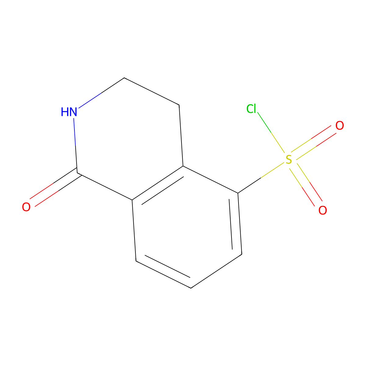 1-Oxo-1,2,3,4-tetrahydroisoquinoline-5-sulfonyl chloride molecular structure, CAS 2090425-58-2