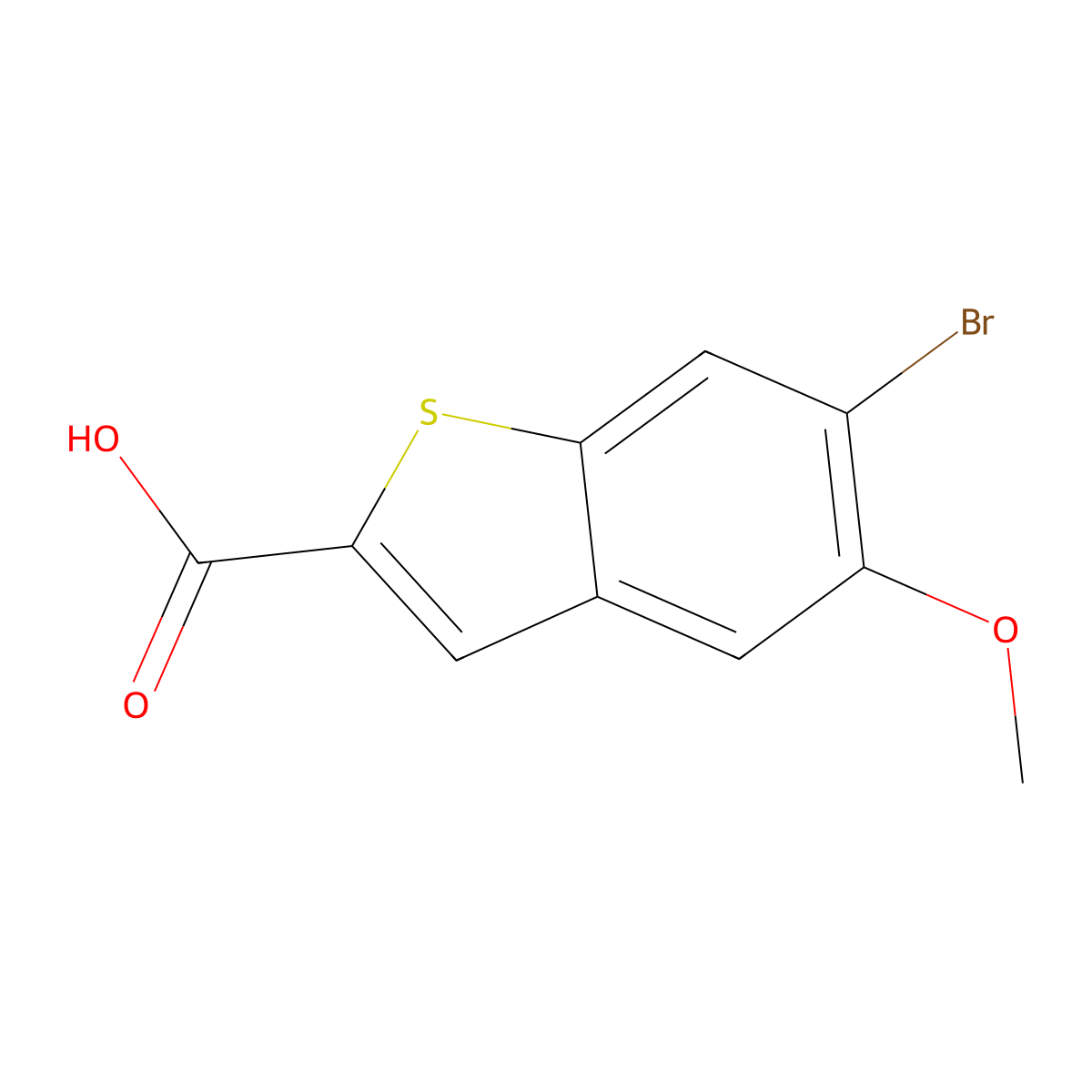 6-Bromo-5-methoxybenzo[b]thiophene-2-carboxylic acid molecular structure, CAS 2090427-07-7