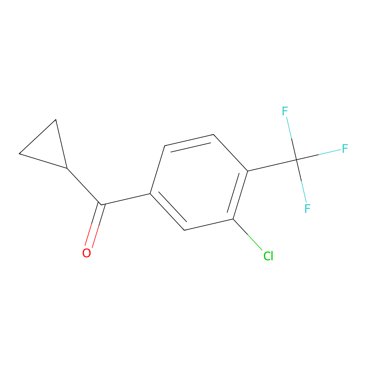[3-Chloro-4-(trifluoromethyl)phenyl]cyclopropylmethanone molecular structure, CAS 2090430-46-7