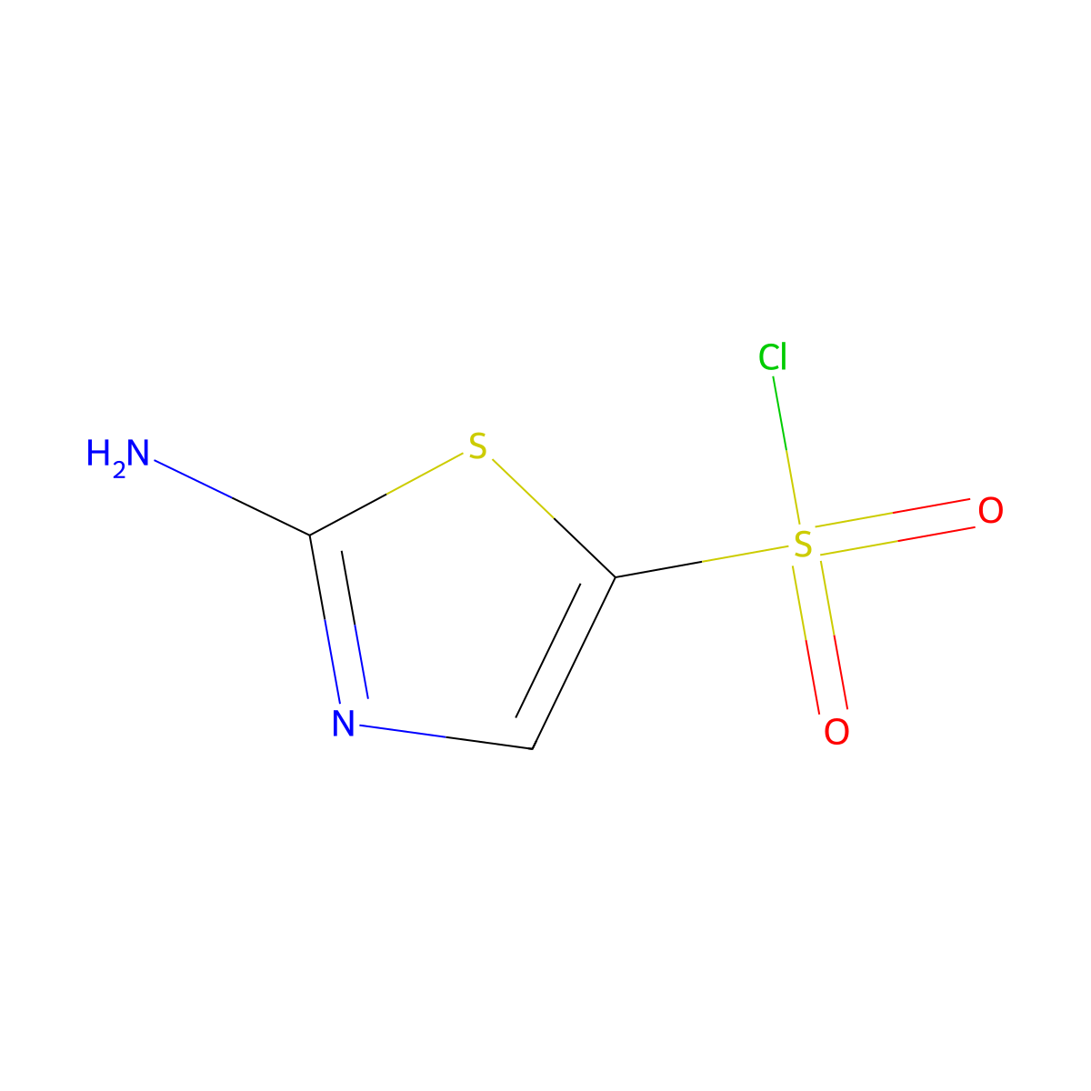 2-Amino-1,3-thiazole-5-sulfonyl chloride molecular structure, CAS 2090434-96-9