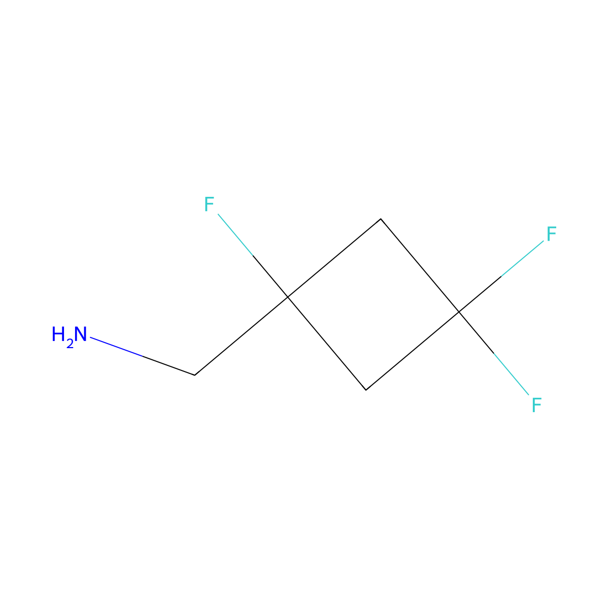 (1,3,3-Trifluorocyclobutyl)methanamine molecular structure, CAS 2090435-17-7