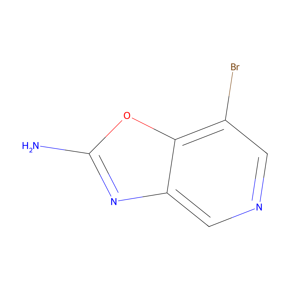 7-Bromo-[1,3]oxazolo[4,5-c]pyridin-2-amine molecular structure, CAS 2090435-32-6