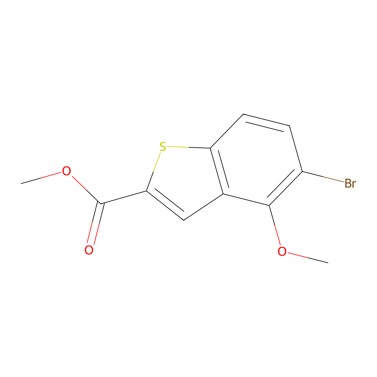 Methyl 5-bromo-4-methoxybenzo[b]thiophene-2-carboxylate molecular structure, CAS 2090441-13-5