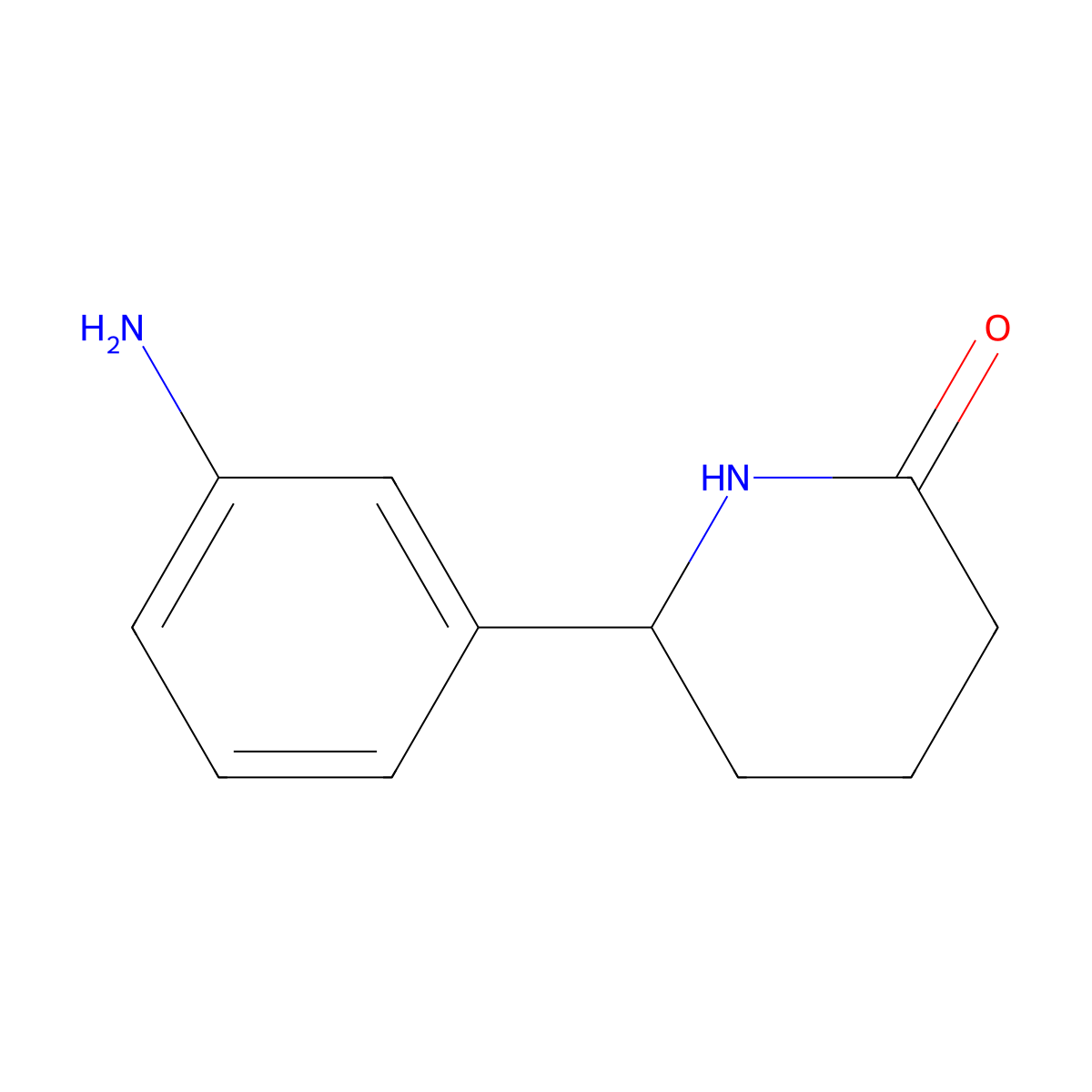 6-(3-Aminophenyl)piperidin-2-one molecular structure, CAS 2090446-29-8