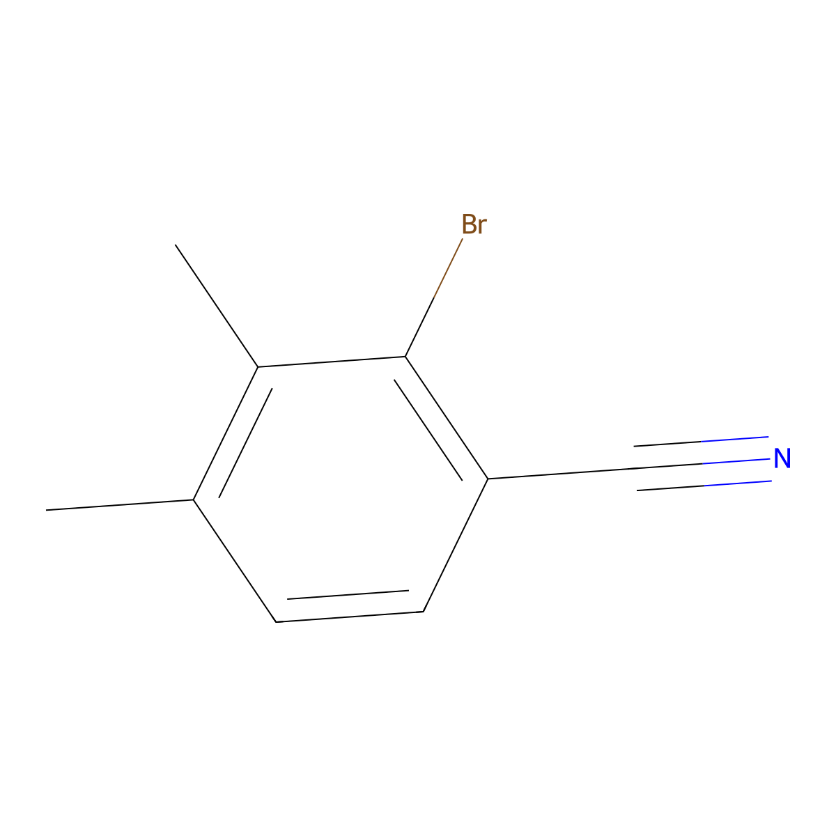 2-Bromo-3,4-dimethylbenzonitrile molecular structure, CAS 2090447-40-6
