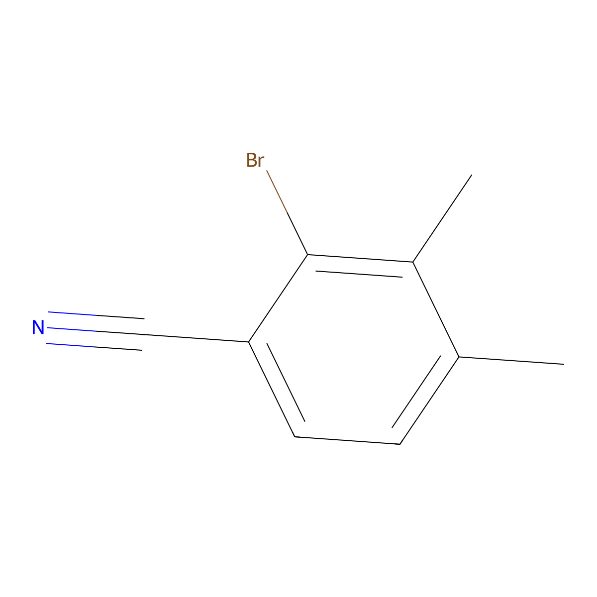 2-Bromo-3,4-dimethylbenzonitrile molecular structure, CAS 2090447-40-6