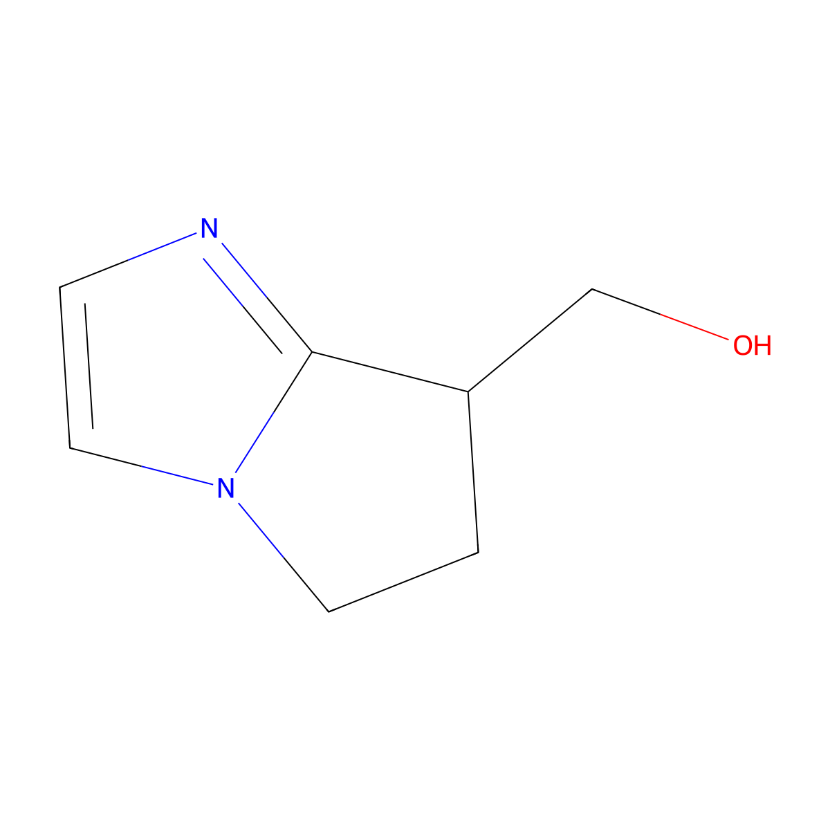 {5H,6H,7H-pyrrolo[1,2-a]imidazol-7-yl}methanol molecular structure, CAS 2090447-60-0