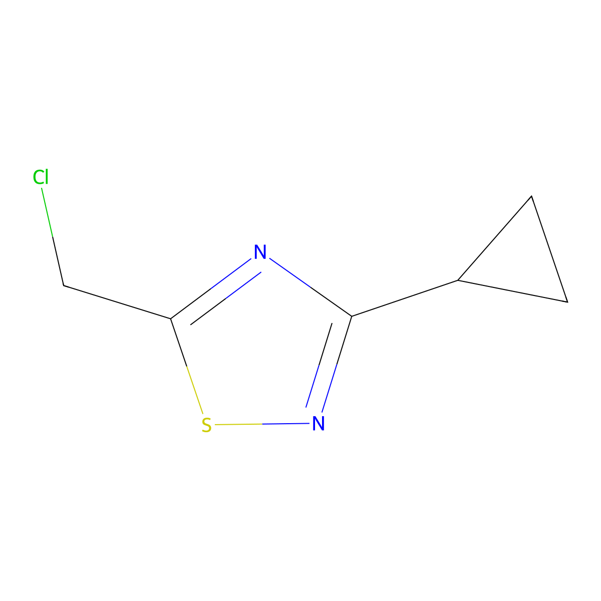 5-(Chloromethyl)-3-cyclopropyl-1,2,4-thiadiazole molecular structure, CAS 2090447-99-5