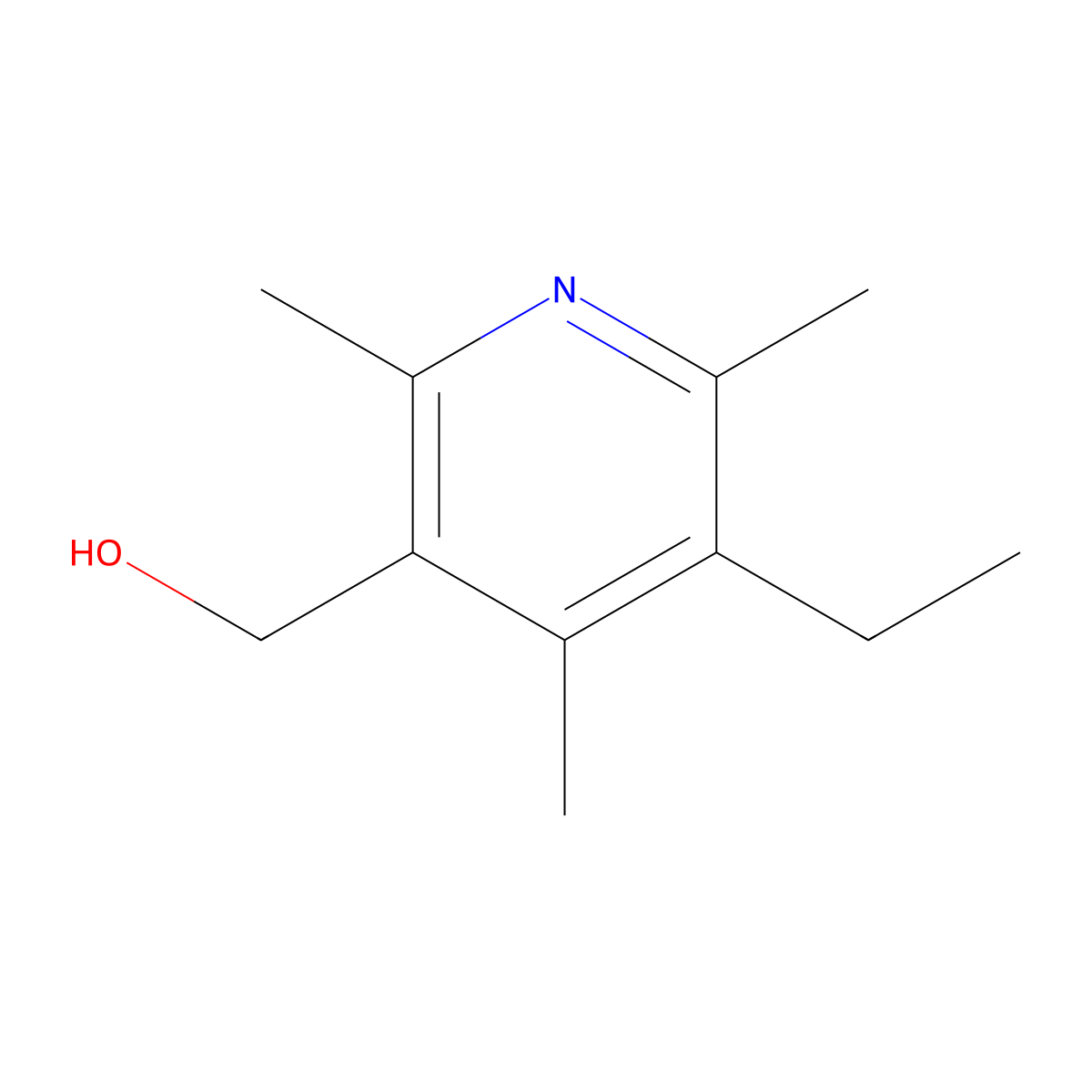 (5-Ethyl-2,4,6-trimethylpyridin-3-yl)methanol molecular structure, CAS 2090448-10-3