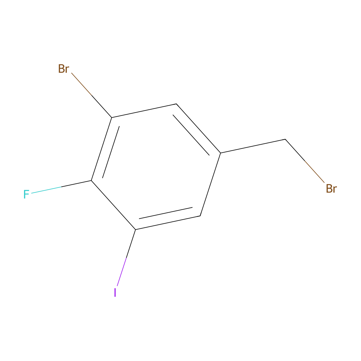 3-Bromo-4-fluoro-5-iodobenZyl bromide molecular structure, CAS 2090448-13-6