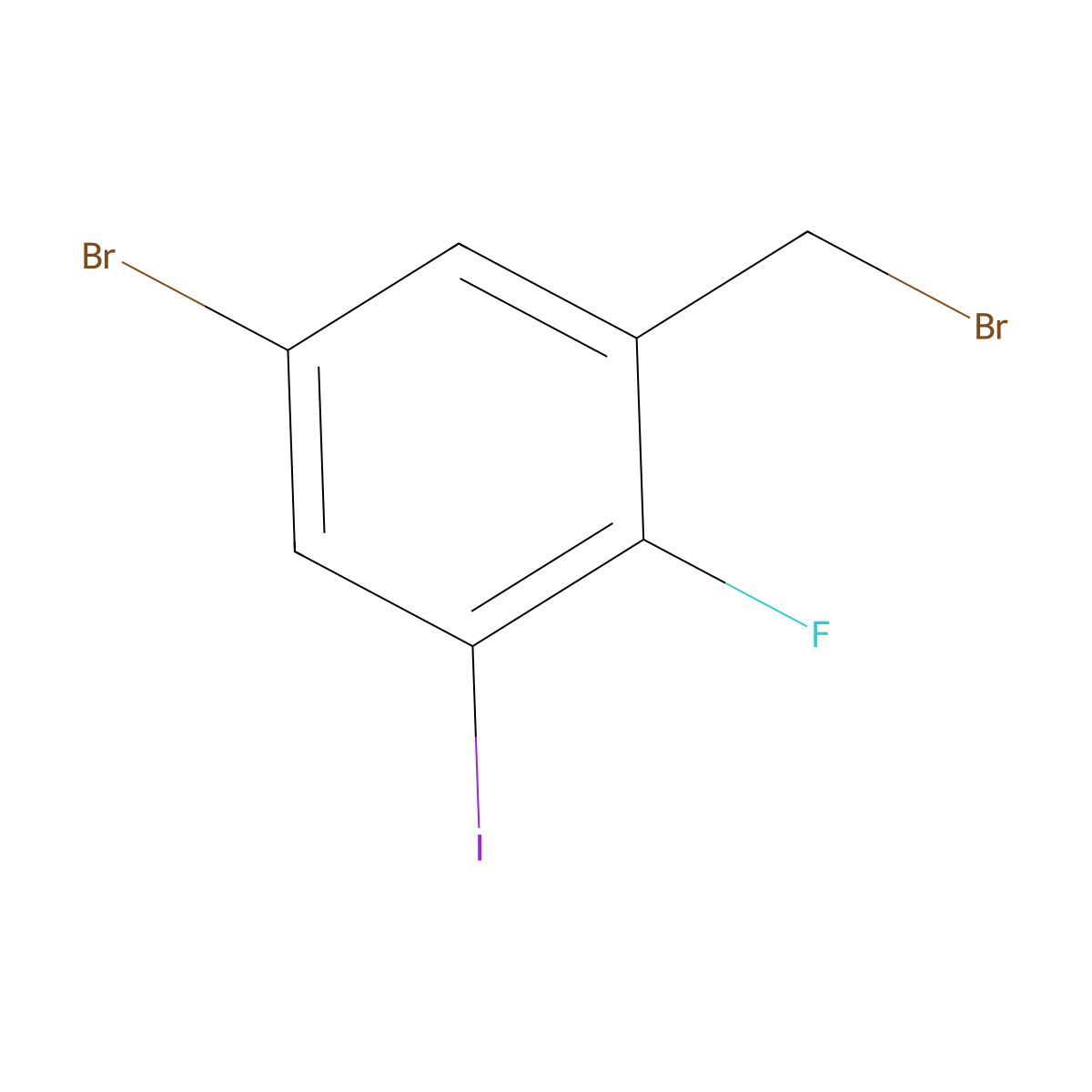 5-Bromo-2-fluoro-3-iodobenZyl bromide molecular structure, CAS 2090448-29-4