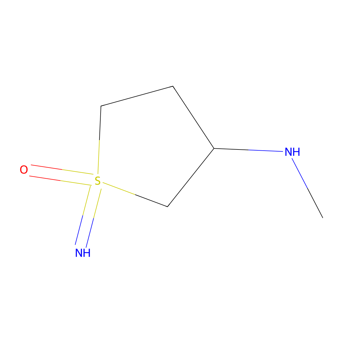 1-Imino-3-(methylamino)-1lambda6-thiolan-1-one molecular structure, CAS 2090448-53-4