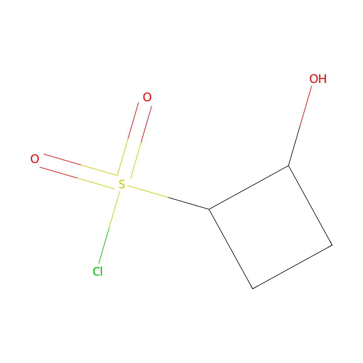 2-Hydroxycyclobutane-1-sulfonyl chloride molecular structure, CAS 2090448-86-3
