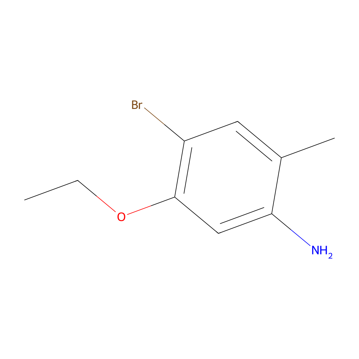 4-Bromo-5-ethoxy-2-methylaniline molecular structure, CAS 2090451-58-2