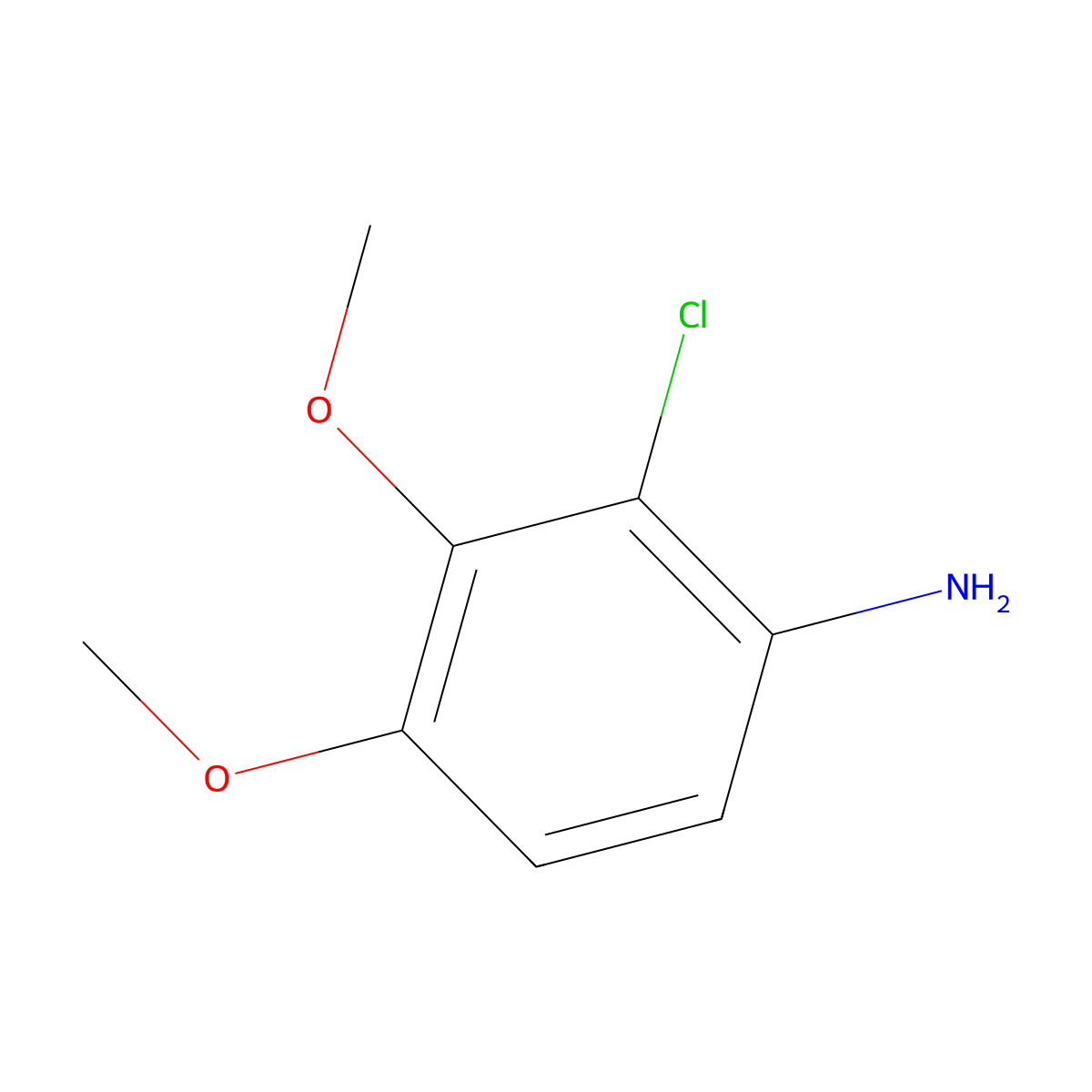 2-Chloro-3,4-dimethoxyaniline molecular structure, CAS 2090452-28-9