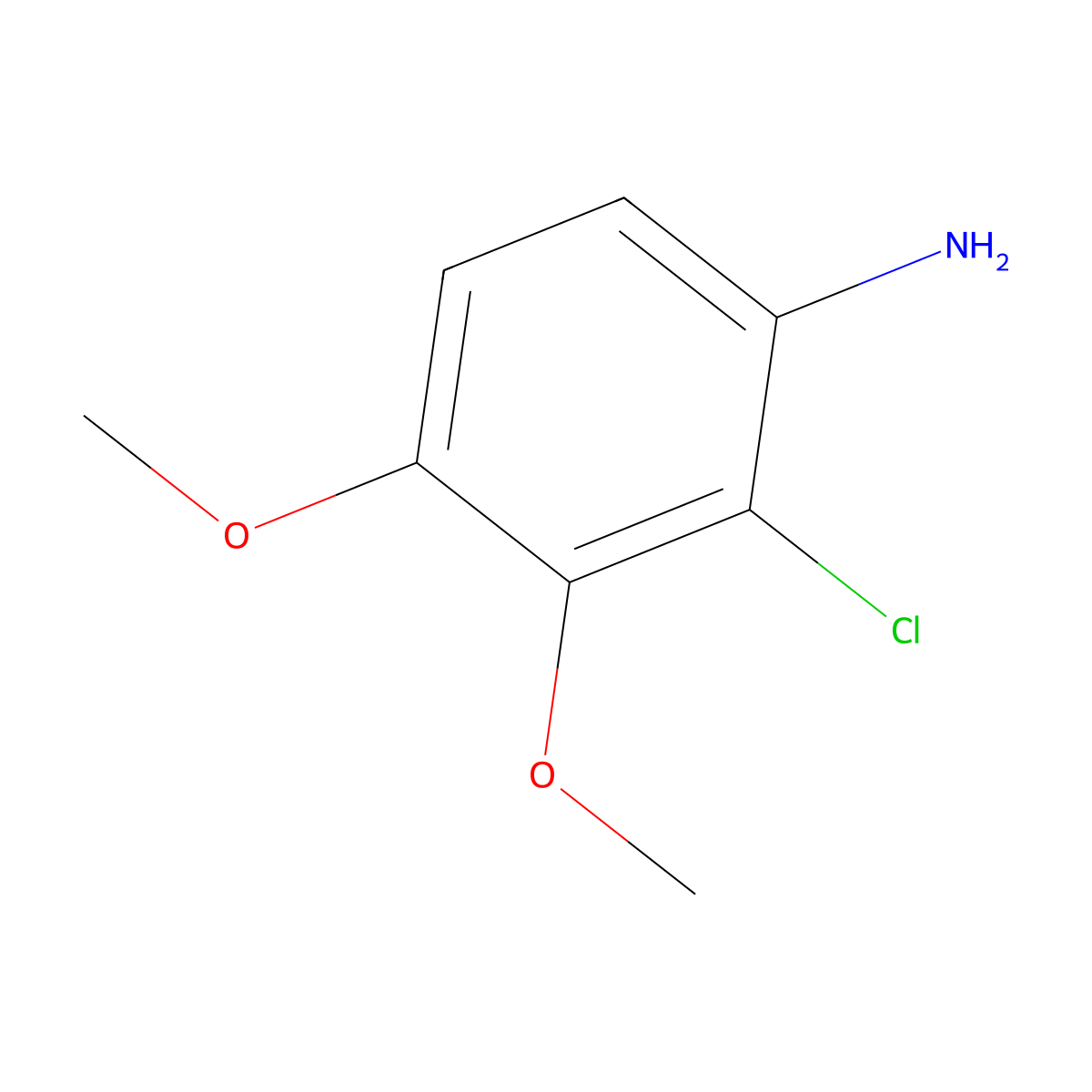 2-Chloro-3,4-dimethoxyaniline molecular structure, CAS 2090452-28-9