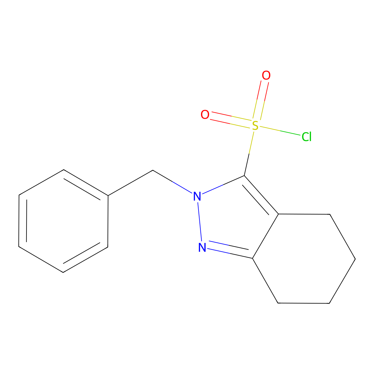 2-Benzyl-4,5,6,7-tetrahydro-2H-indazole-3-sulfonyl chloride molecular structure, CAS 2090465-52-2