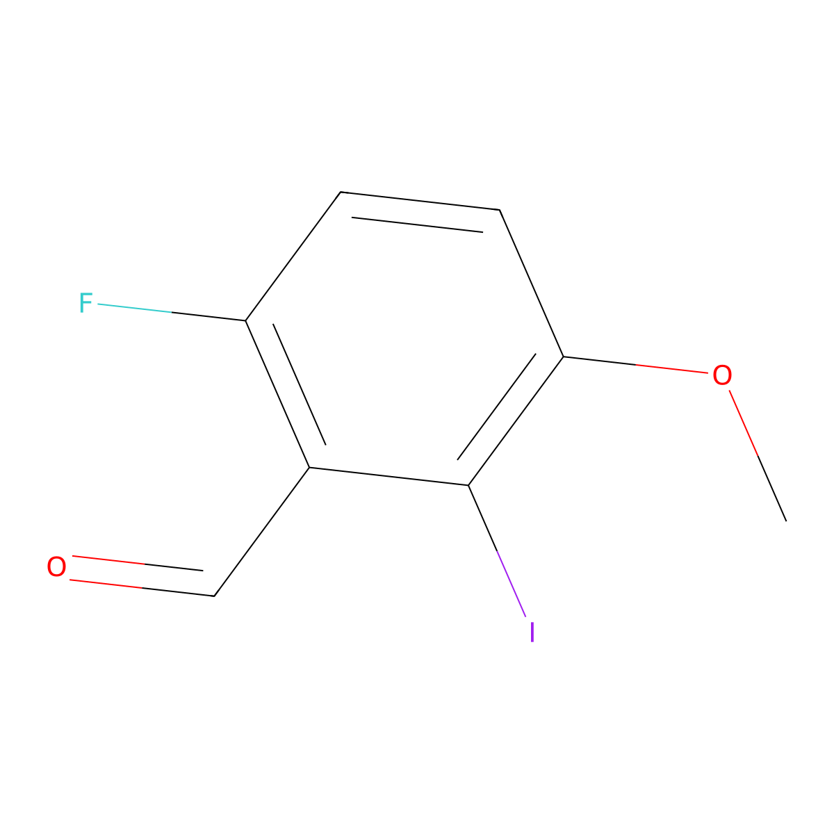 6-Fluoro-2-iodo-3-methoxybenZaldehyde molecular structure, CAS 2090466-56-9