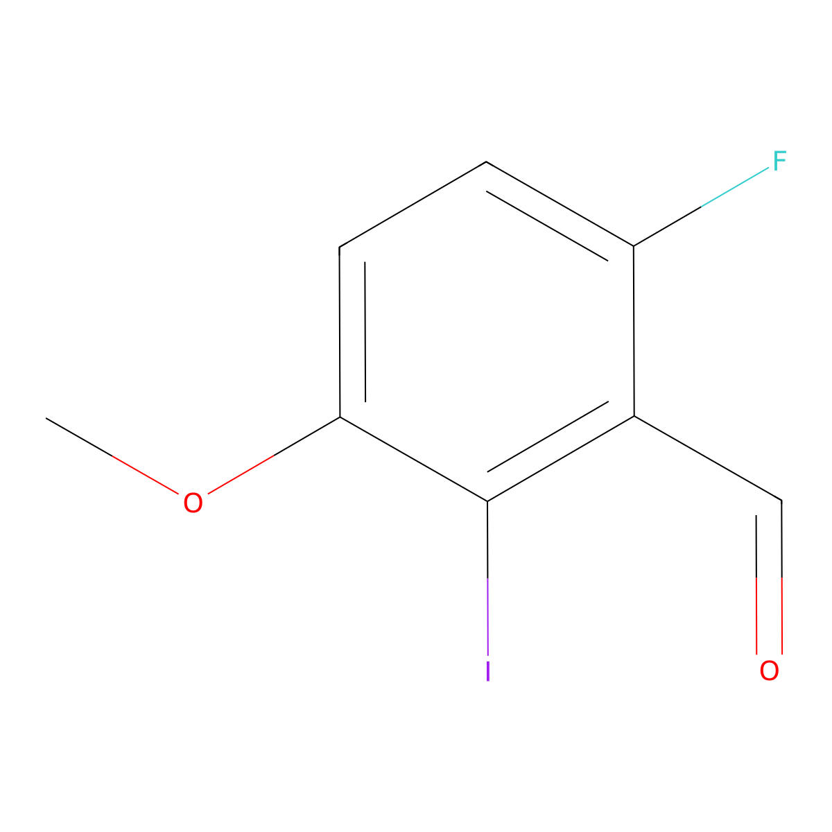 6-Fluoro-2-iodo-3-methoxybenZaldehyde molecular structure, CAS 2090466-56-9