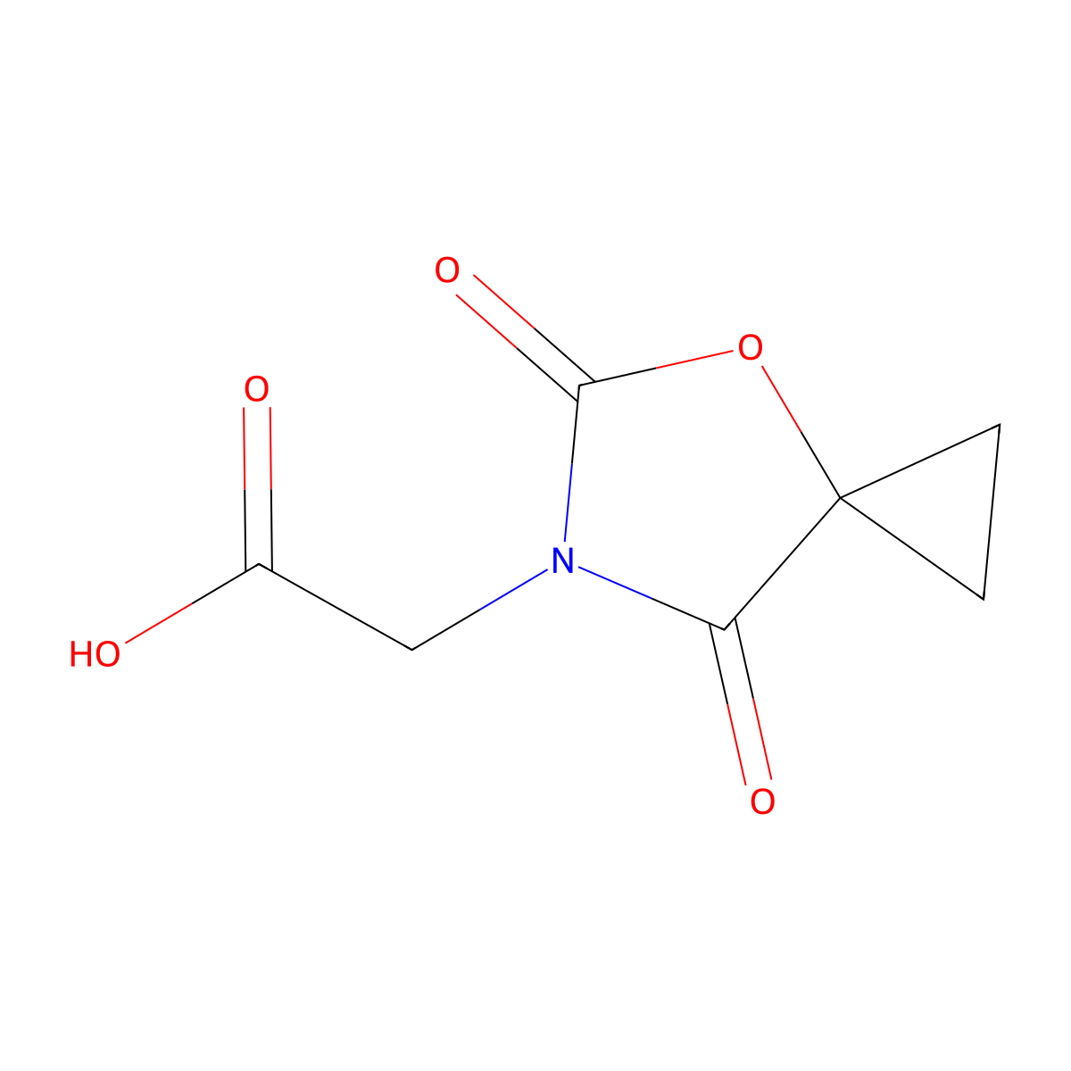 2-{5,7-Dioxo-4-oxa-6-azaspiro[2.4]heptan-6-yl}acetic acid molecular structure, CAS 2090468-01-0