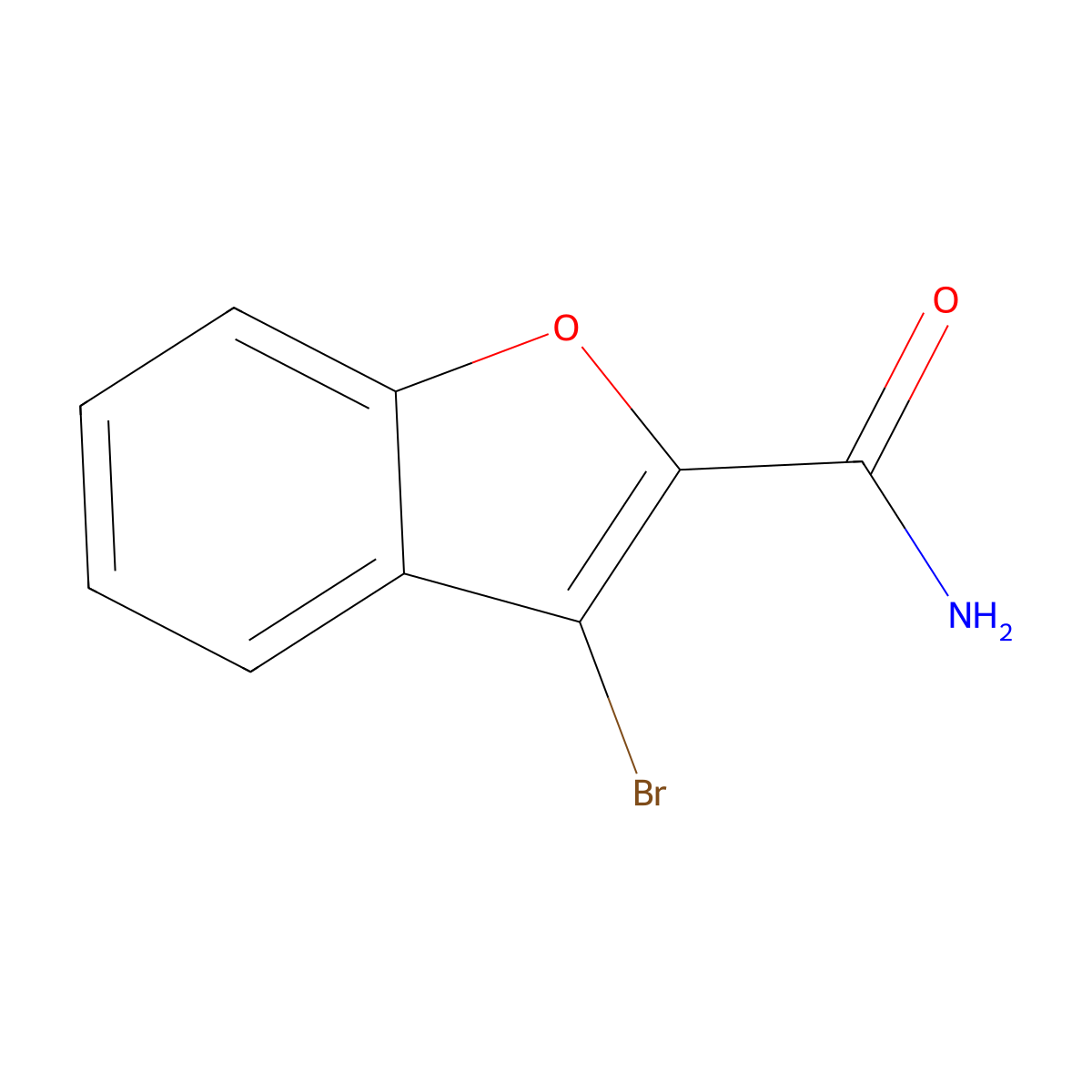 3-Bromo-1-benzofuran-2-carboxamide molecular structure, CAS 2090469-43-3