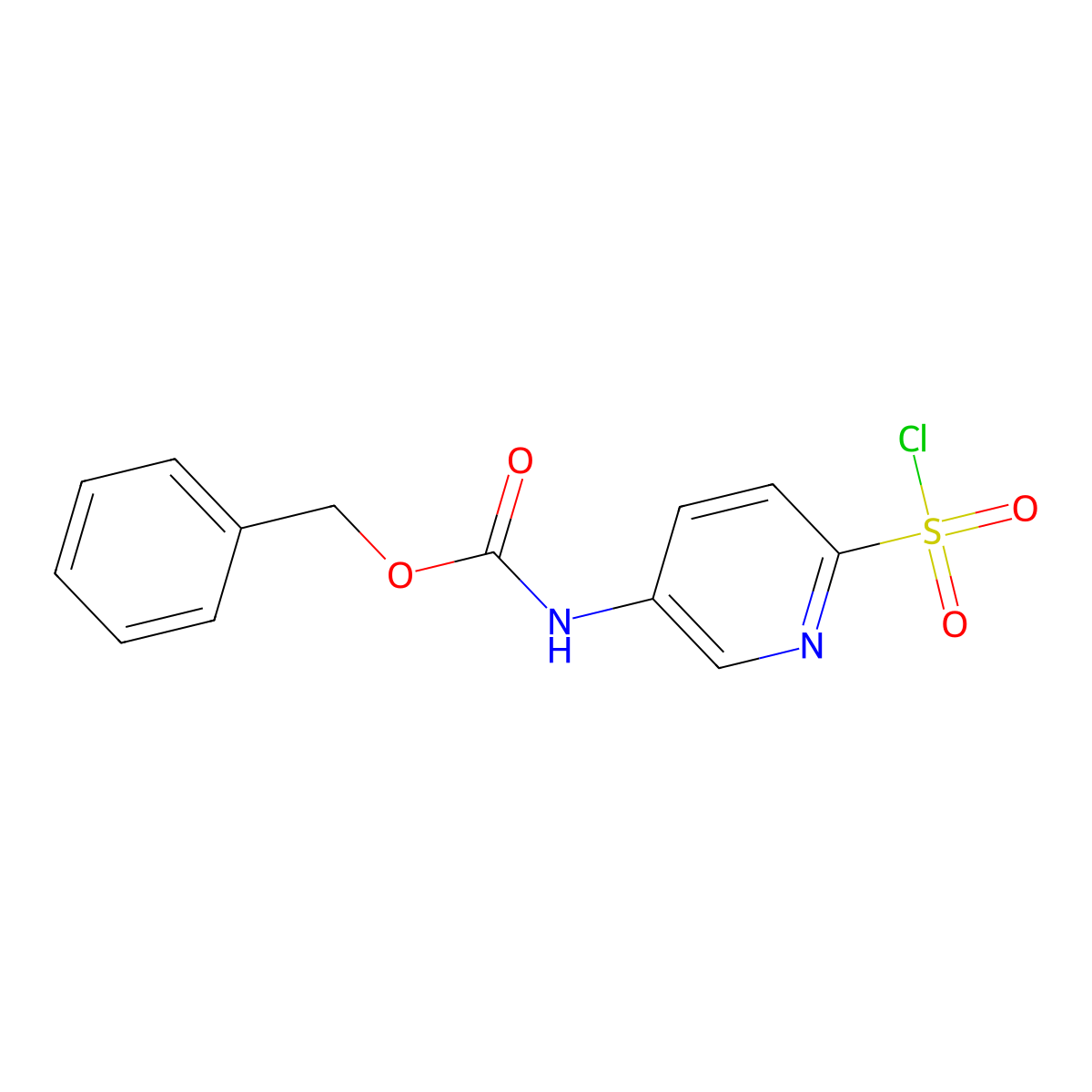 Benzyl N-[6-(chlorosulfonyl)pyridin-3-yl]carbamate molecular structure, CAS 2090478-22-9