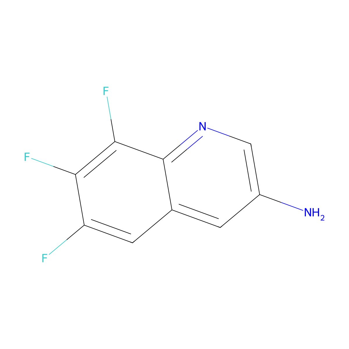 6,7,8-Trifluoroquinolin-3-amine molecular structure, CAS 2090480-70-7