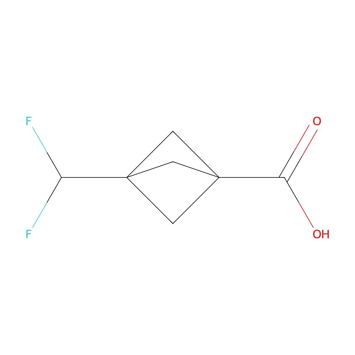 3-(Difluoromethyl)bicyclo(1.1.1)pentane-1-carboxylic acid molecular structure, CAS 2090481-18-6