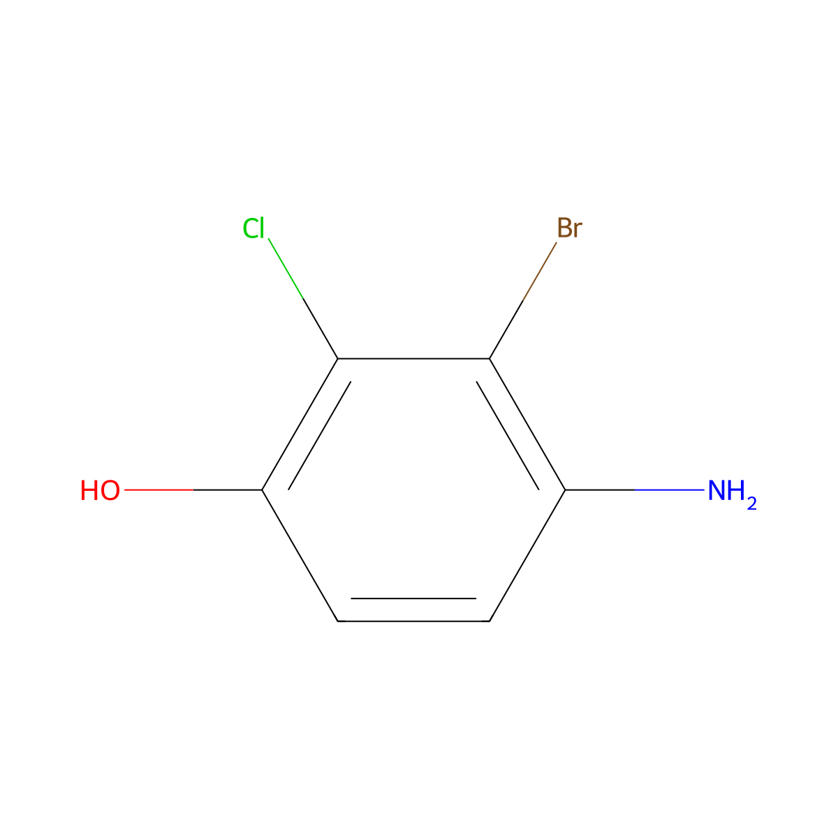4-Amino-3-bromo-2-chlorophenol molecular structure, CAS 2090481-89-1