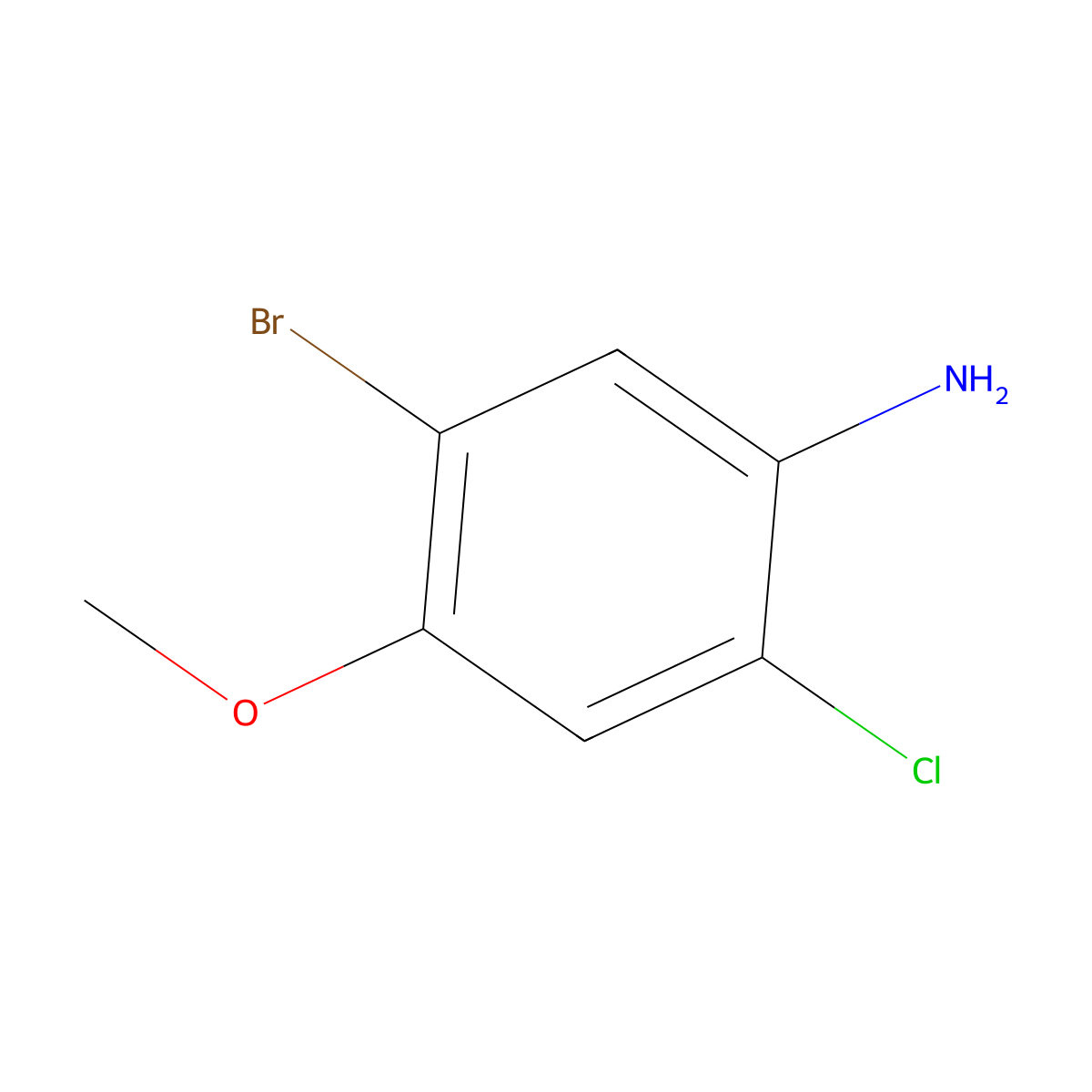 5-Bromo-2-chloro-4-methoxyaniline molecular structure, CAS 2090482-29-2