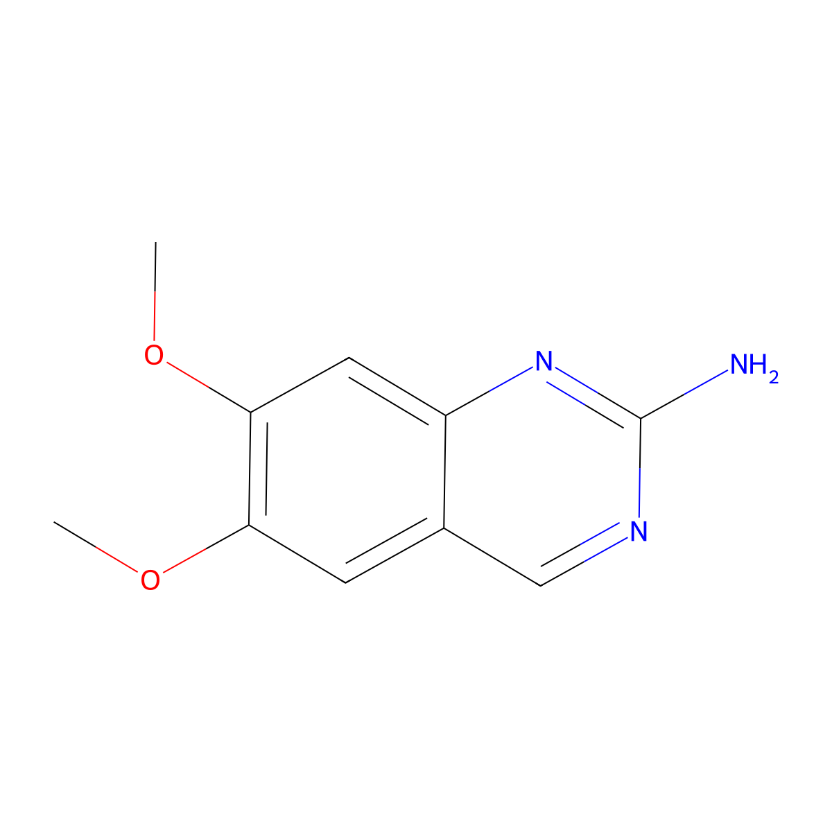 6,7-Dimethoxyquinazolin-2-amine molecular structure, CAS 2090488-25-6