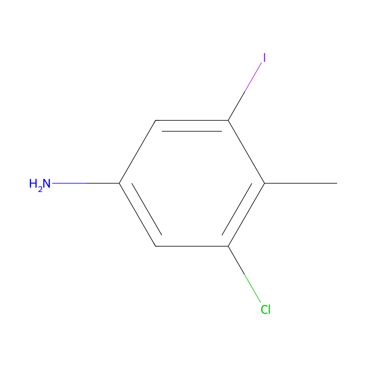 3-Chloro-5-iodo-4-methylaniline molecular structure, CAS 2090498-02-3