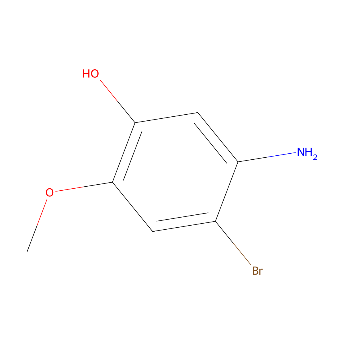 5-Amino-4-bromo-2-methoxyphenol molecular structure, CAS 2090499-08-2