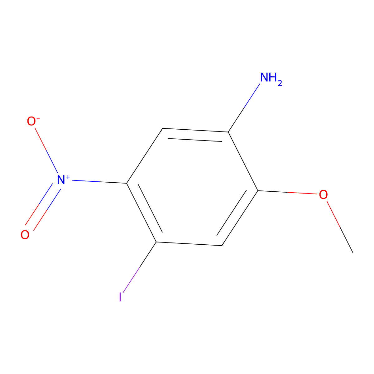 4-Iodo-2-methoxy-5-nitroaniline molecular structure, CAS 2090499-57-1