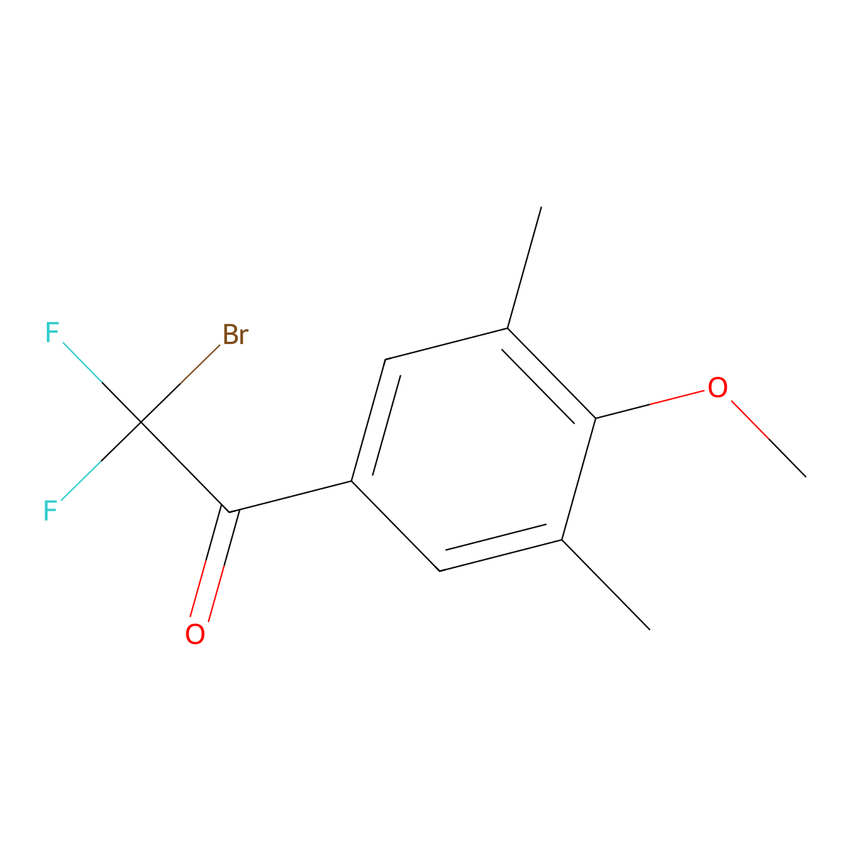 2-Bromo-2,2-difluoro-1-(3,5-dimethyl-4-methoxyphenyl)ethanone molecular structure, CAS 2090499-82-2