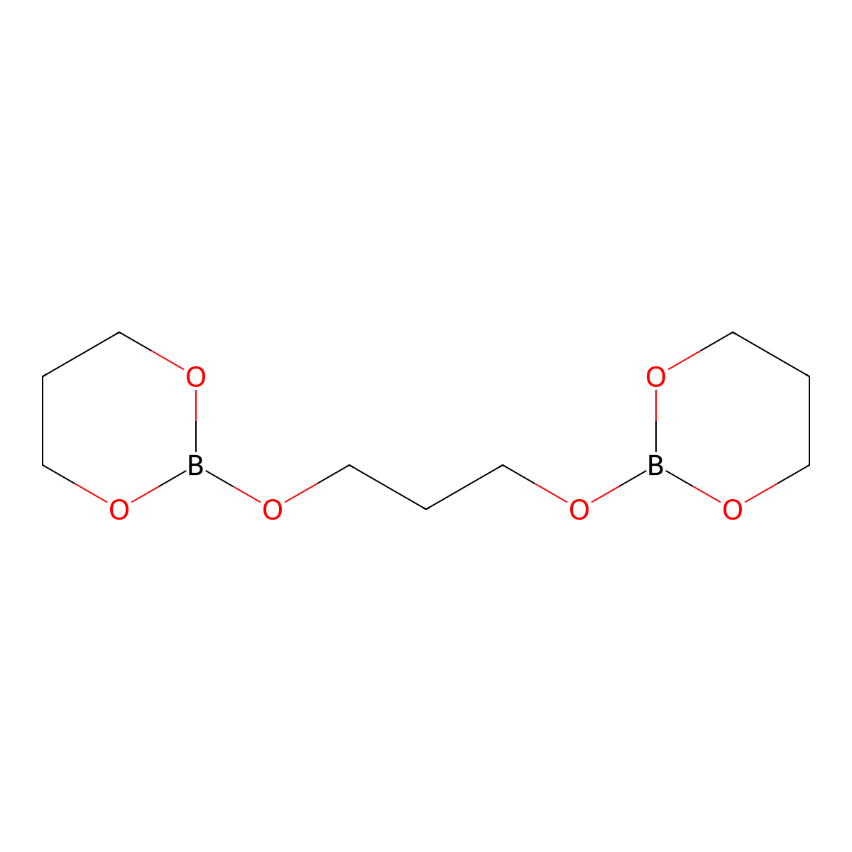 Trimethylene borate molecular structure, CAS 20905-35-5