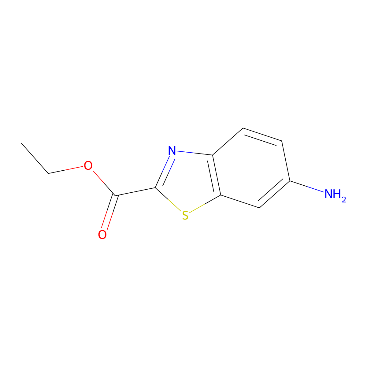 Ethyl 6-amino-1,3-benzothiazole-2-carboxylate molecular structure, CAS 2090507-38-1
