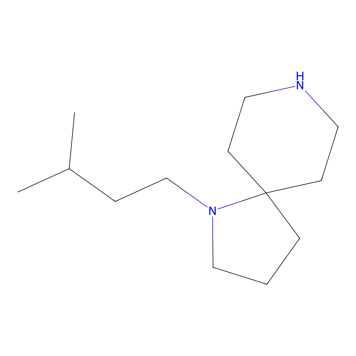 1-(3-Methylbutyl)-1,8-diazaspiro[4.5]decane molecular structure, CAS 2090509-56-9
