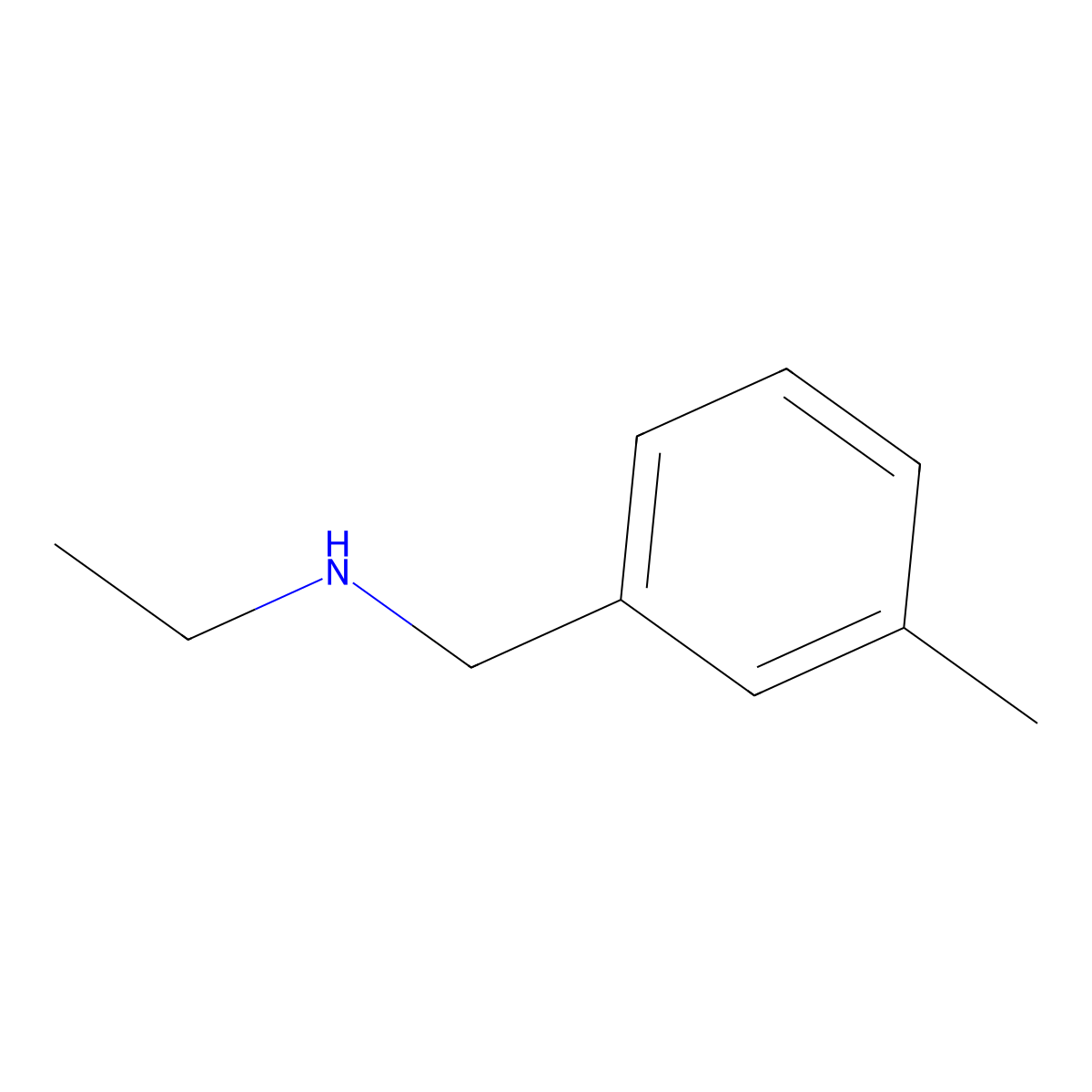 Ethyl[(3-methylphenyl)methyl]amine molecular structure, CAS 209051-77-4