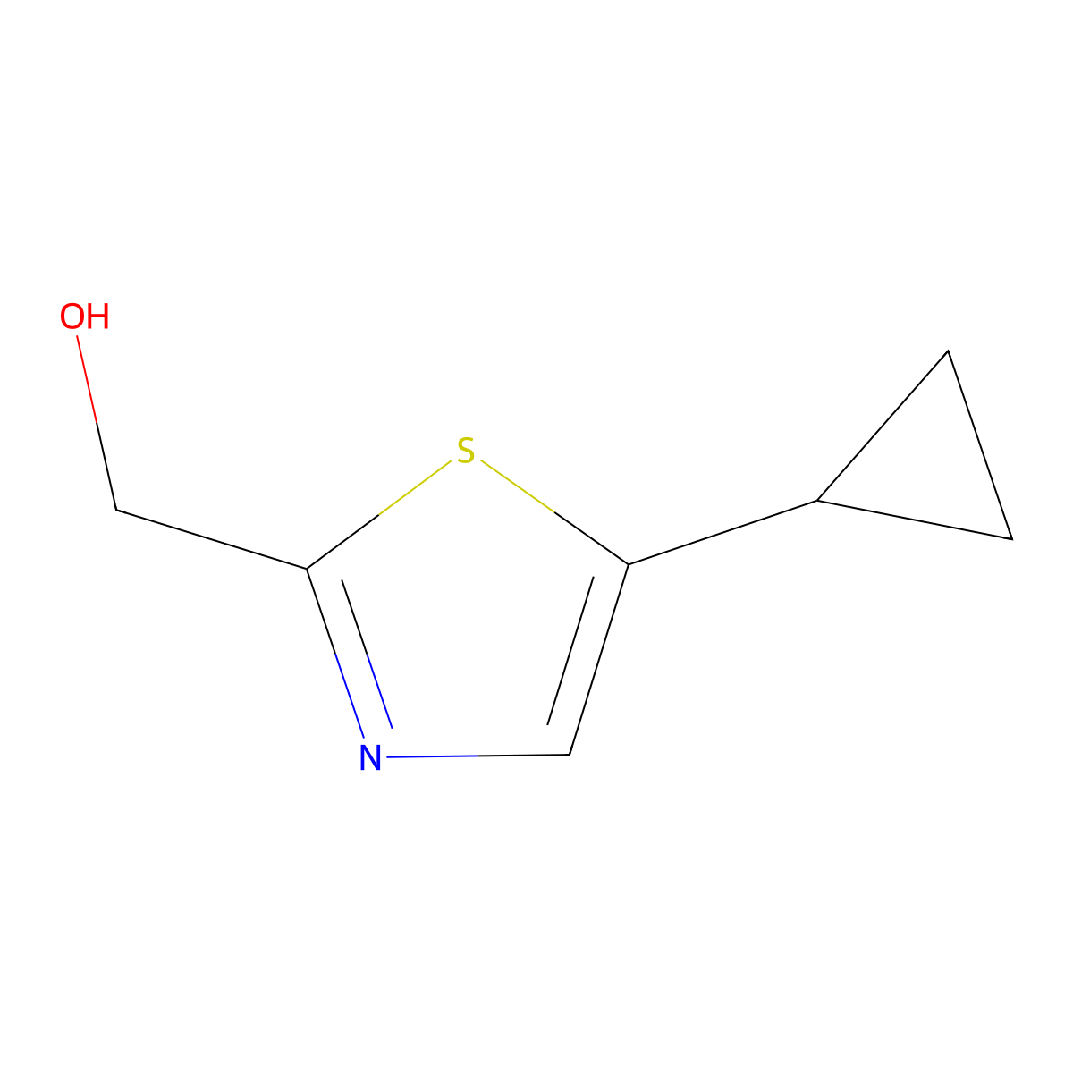 (5-Cyclopropylthiazol-2-yl)methanol molecular structure, CAS 2090511-06-9