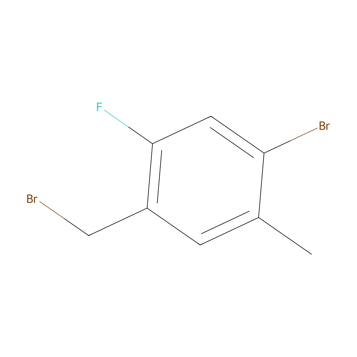 1-Bromo-4-(bromomethyl)-5-fluoro-2-methylbenzene molecular structure, CAS 2090512-31-3