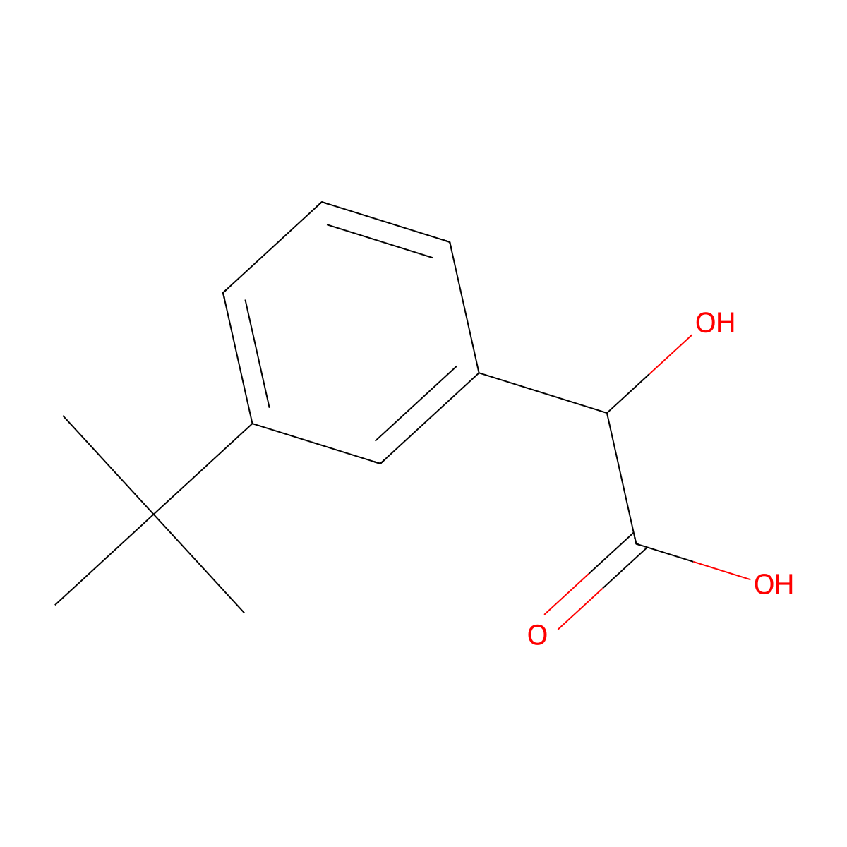 2-(3-Tert-butylphenyl)-2-hydroxyacetic acid molecular structure, CAS 2090513-74-7