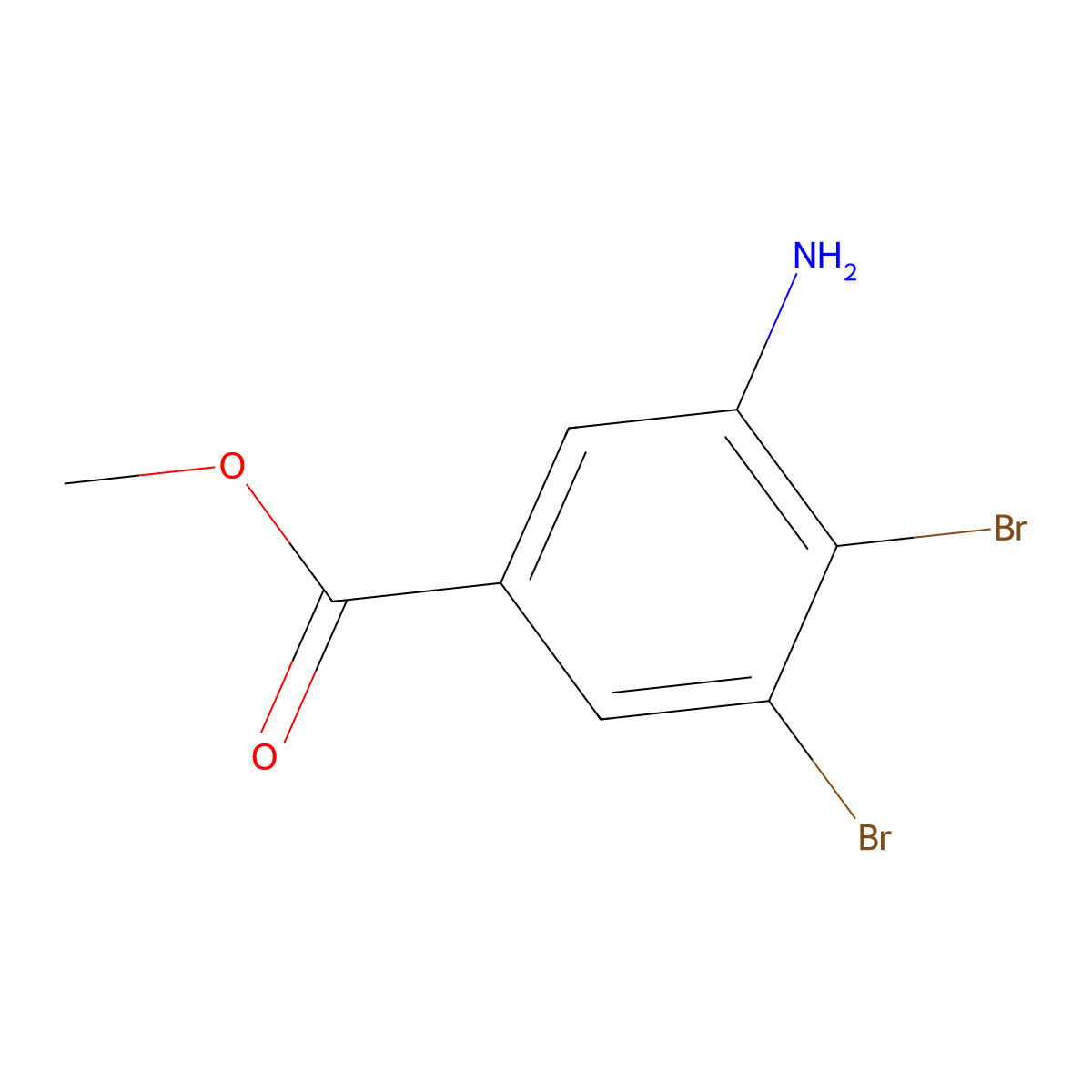 Methyl 3-amino-4,5-dibromobenzoate molecular structure, CAS 2090516-25-7