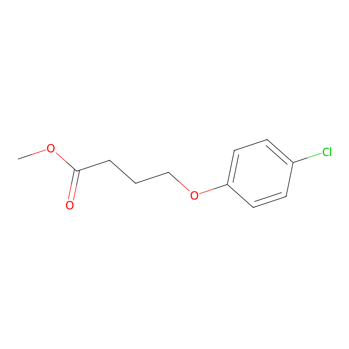Methyl 4-(p-chlorophenoxy)butyrate molecular structure, CAS 209052-80-2