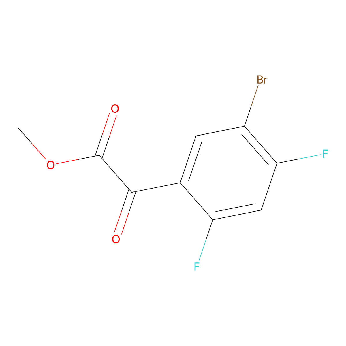 Methyl 5-bromo-2,4-difluoro-alpha-oxobenZeneacetate molecular structure, CAS 2090528-26-8
