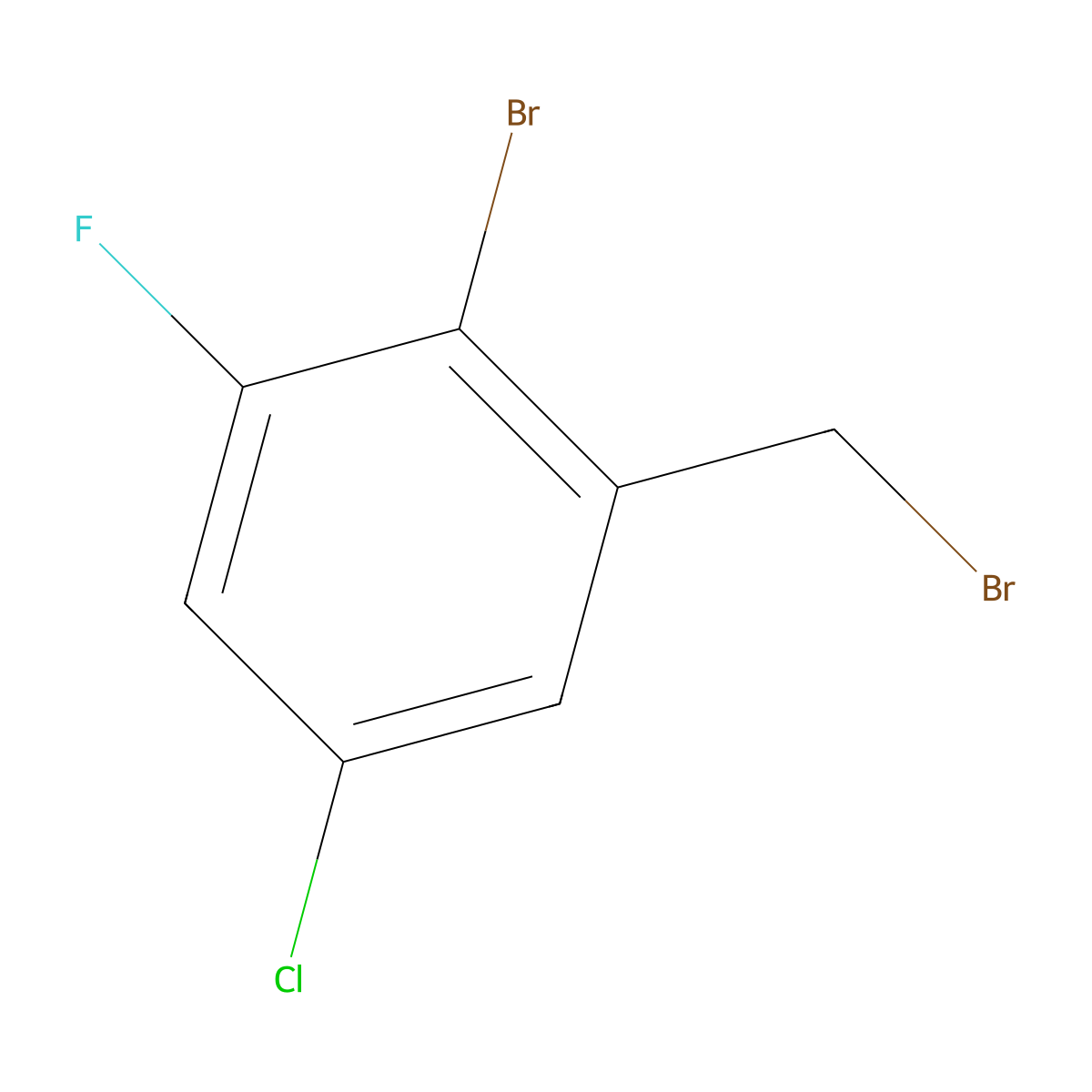 2-Bromo-5-chloro-3-fluorobenZyl bromide molecular structure, CAS 2090530-71-3