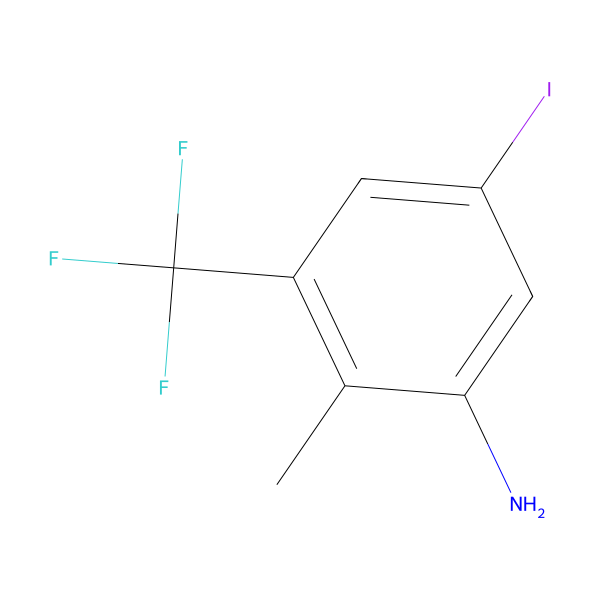 5-Iodo-2-methyl-3-(trifluoromethyl)aniline molecular structure, CAS 2090535-76-3