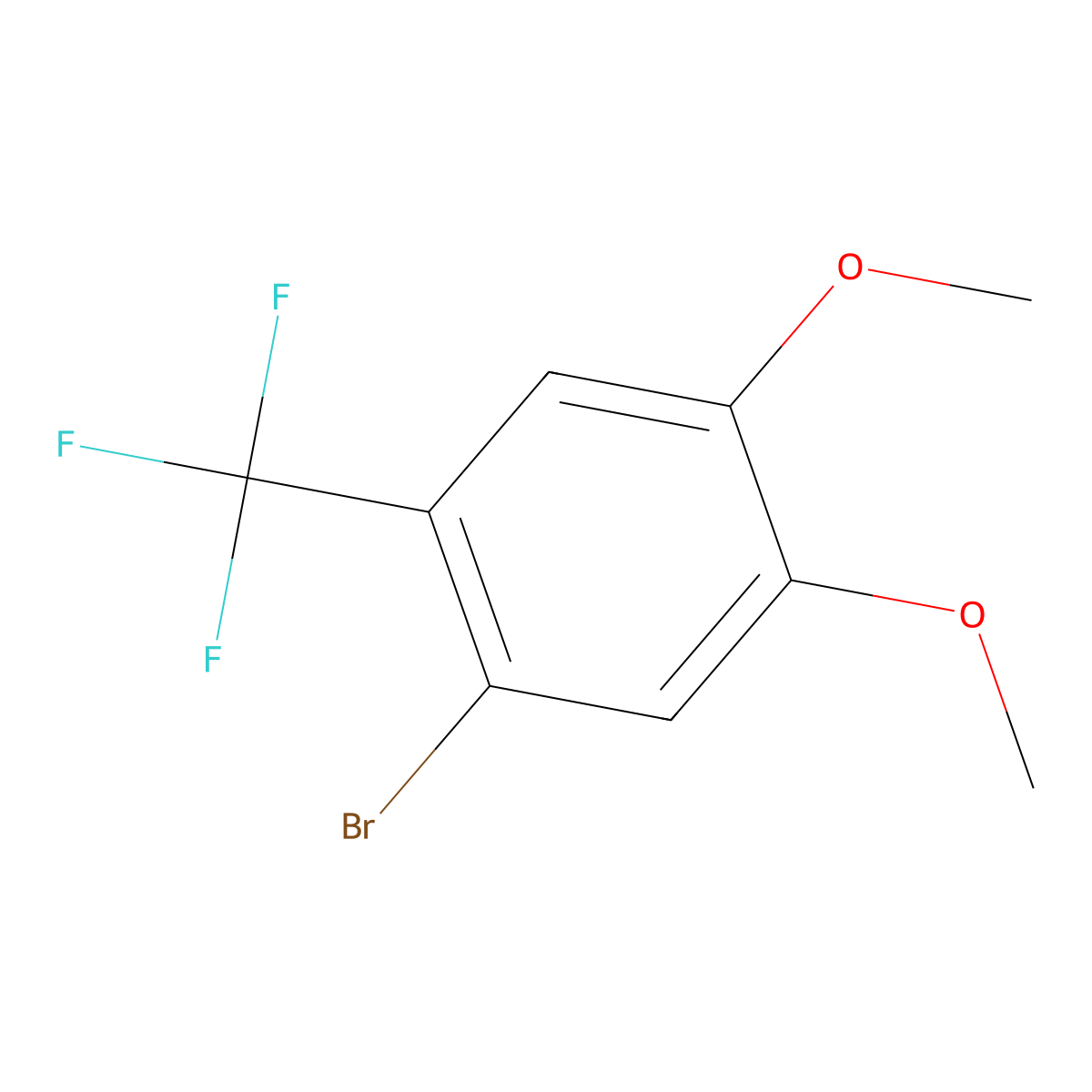 1-Bromo-4,5-dimethoxy-2-(trifluoromethyl)benzene molecular structure, CAS 2090536-22-2