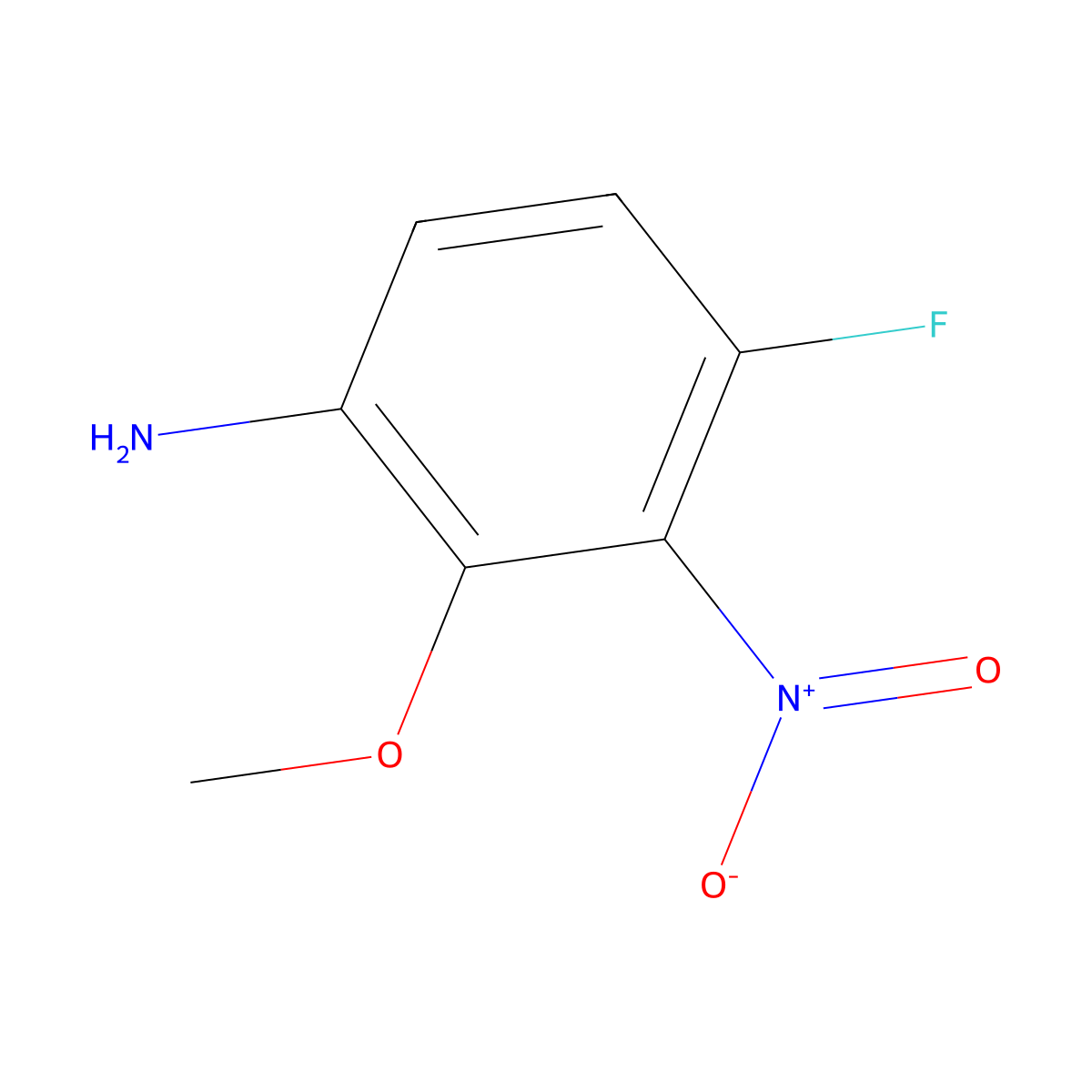 4-Fluoro-2-methoxy-3-nitroaniline molecular structure, CAS 2090542-75-7