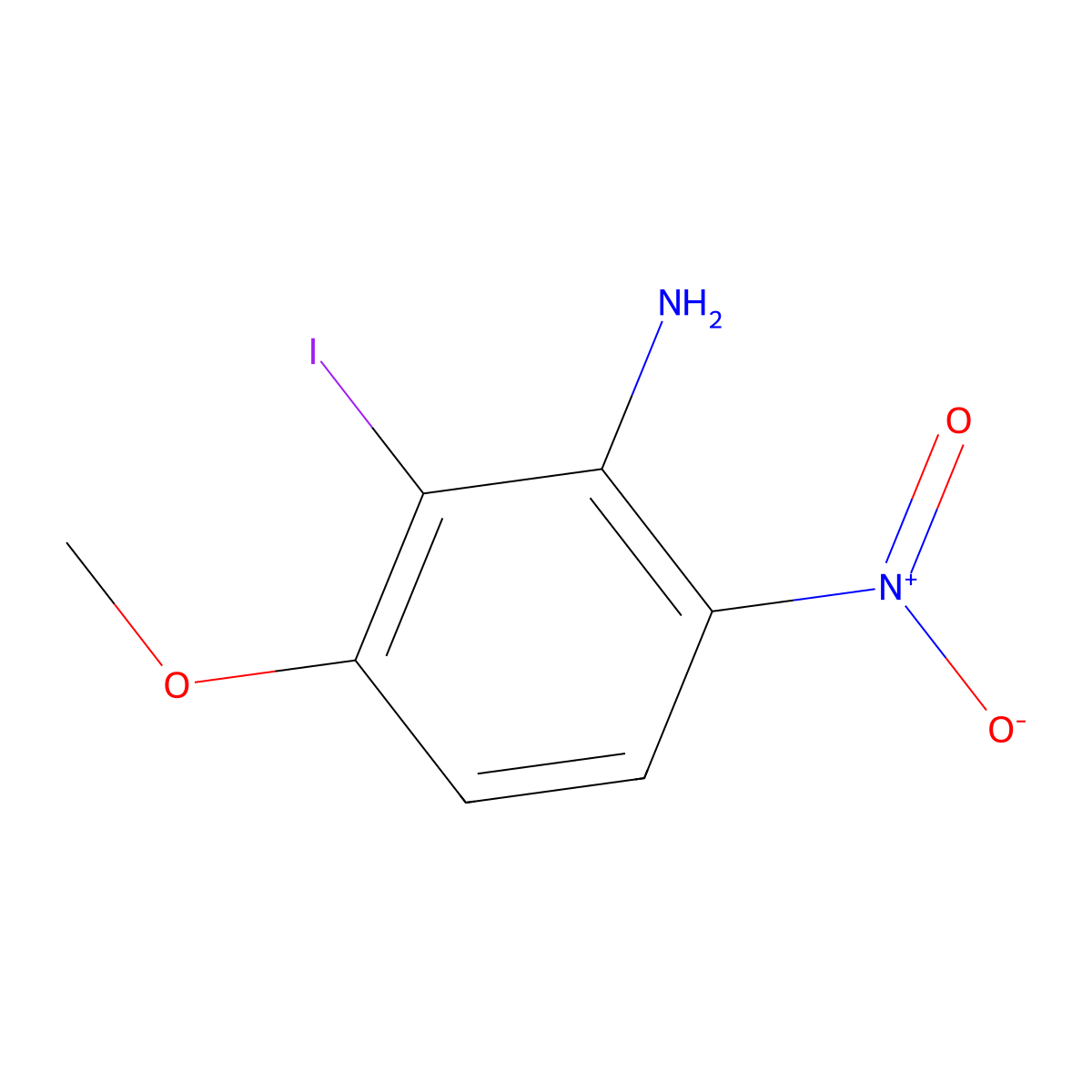 2-Iodo-3-methoxy-6-nitro-phenylamine molecular structure, CAS 2090543-84-1